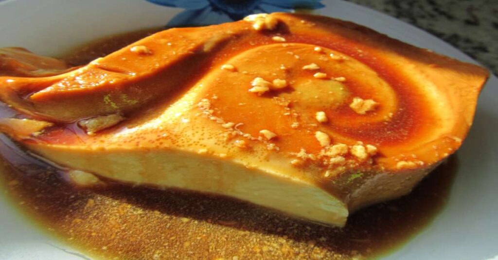 Flan de turrón thermomix