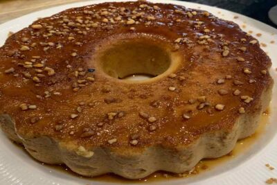 Flan de turrón thermomix