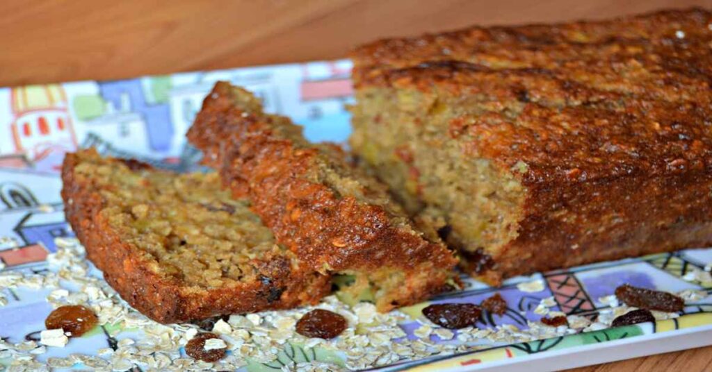 bizcocho de avena y plátano