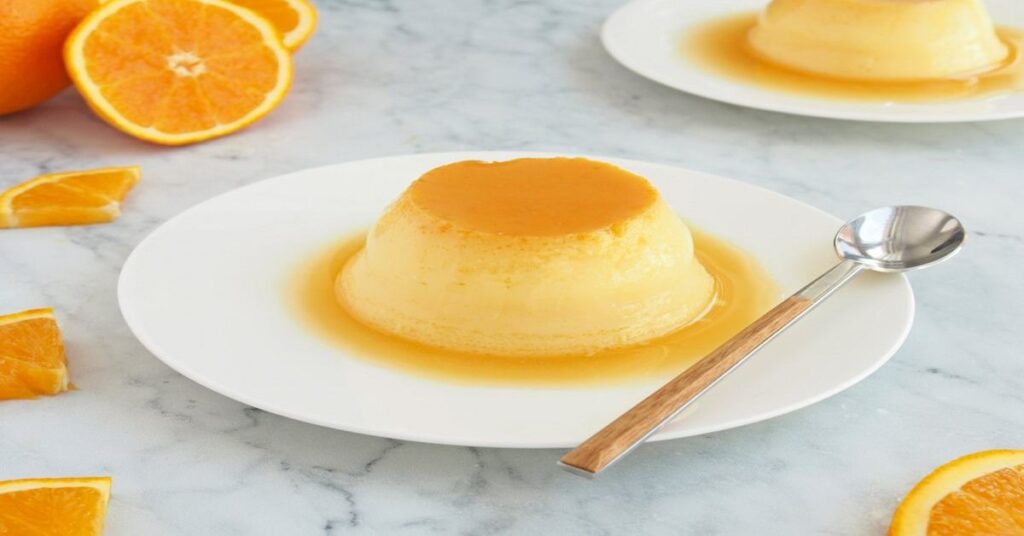 Flan de naranja sin horno