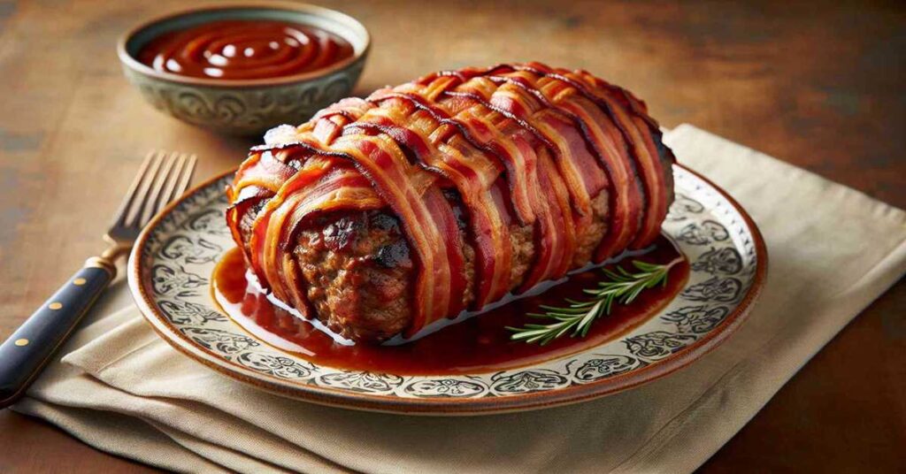 pastel de carne con tocino