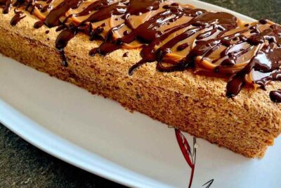 budín de banana y avena