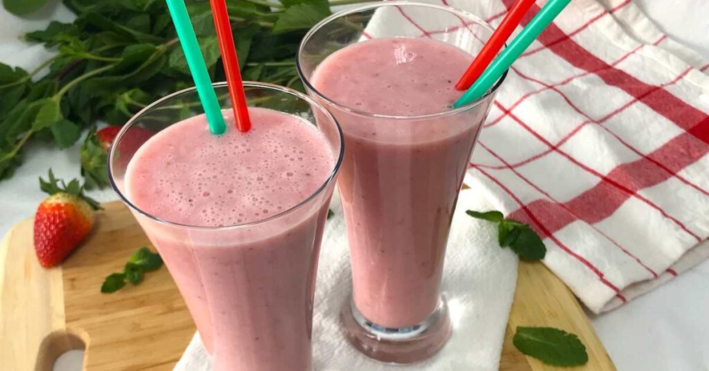 Batido de fresa y leche