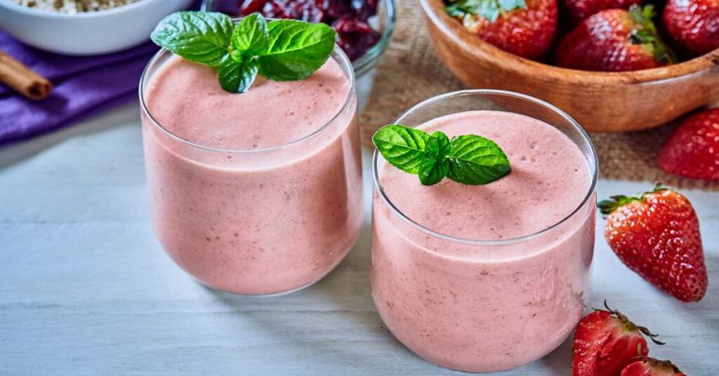 Batido de fresa y leche