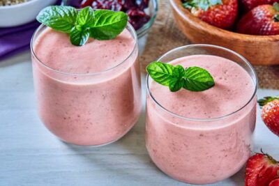 Batido de fresa y leche