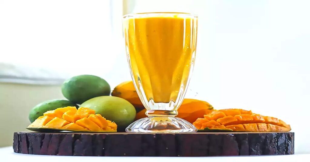 batido de plátano y mango