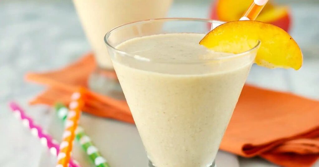 batido de melocotón y yogur