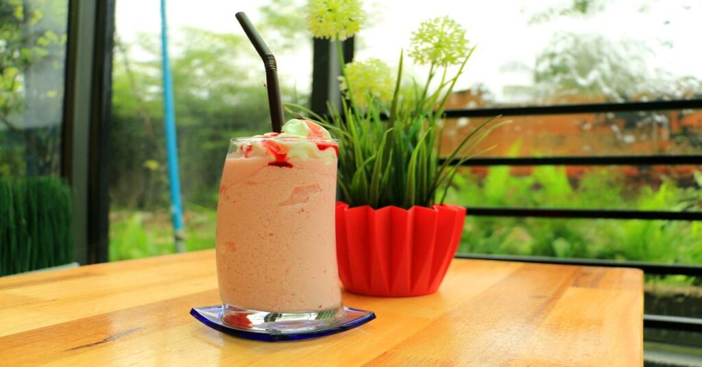 batido de plátano y fresa