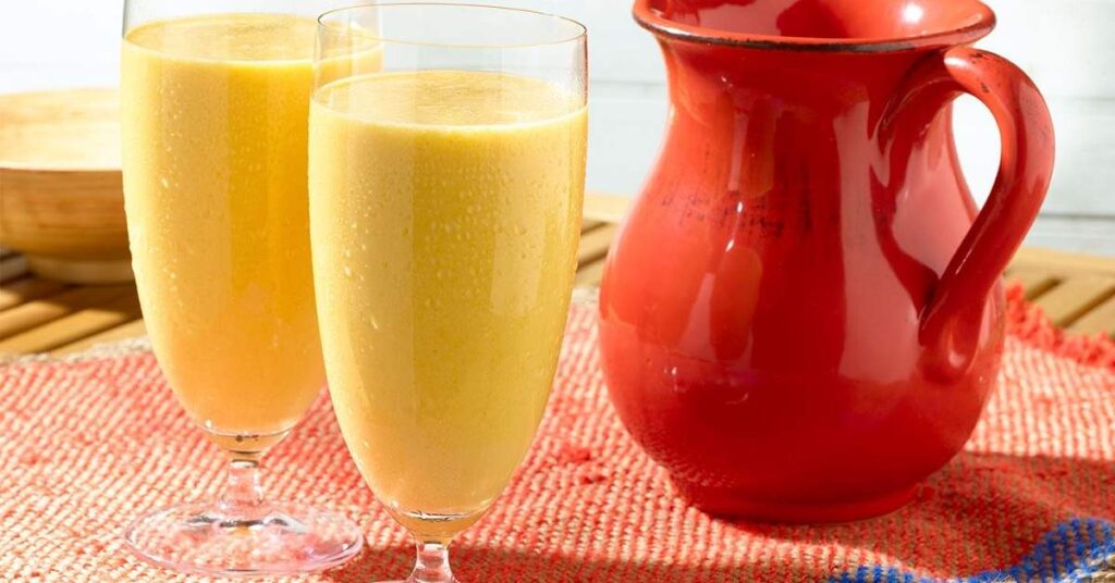 batido de plátano y mango